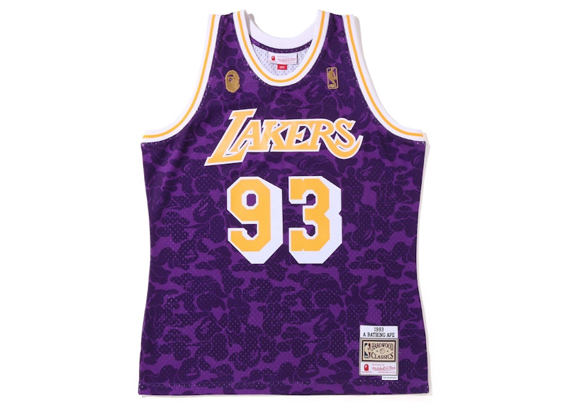 BAPE x Mitchell & Ness Los Angeles Lakers Jersey Purple