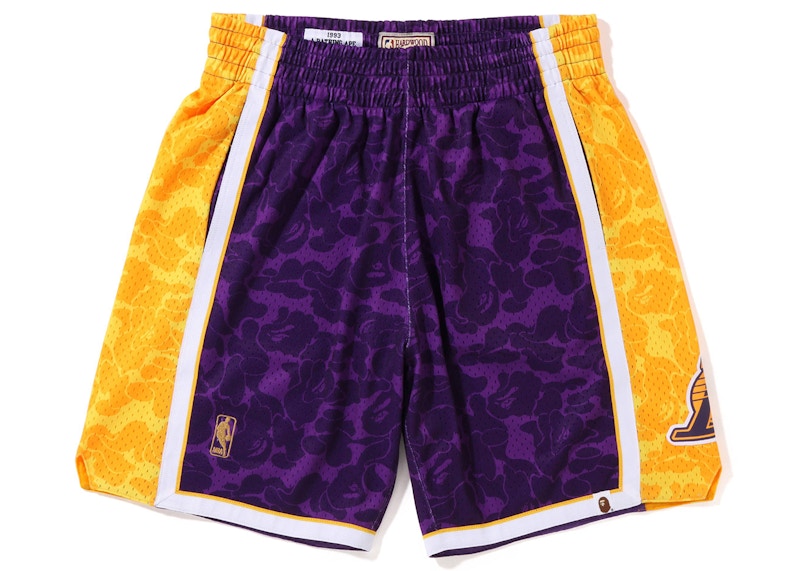 BAPE x Mitchell & Ness Los Angeles Lakers Shorts Purple