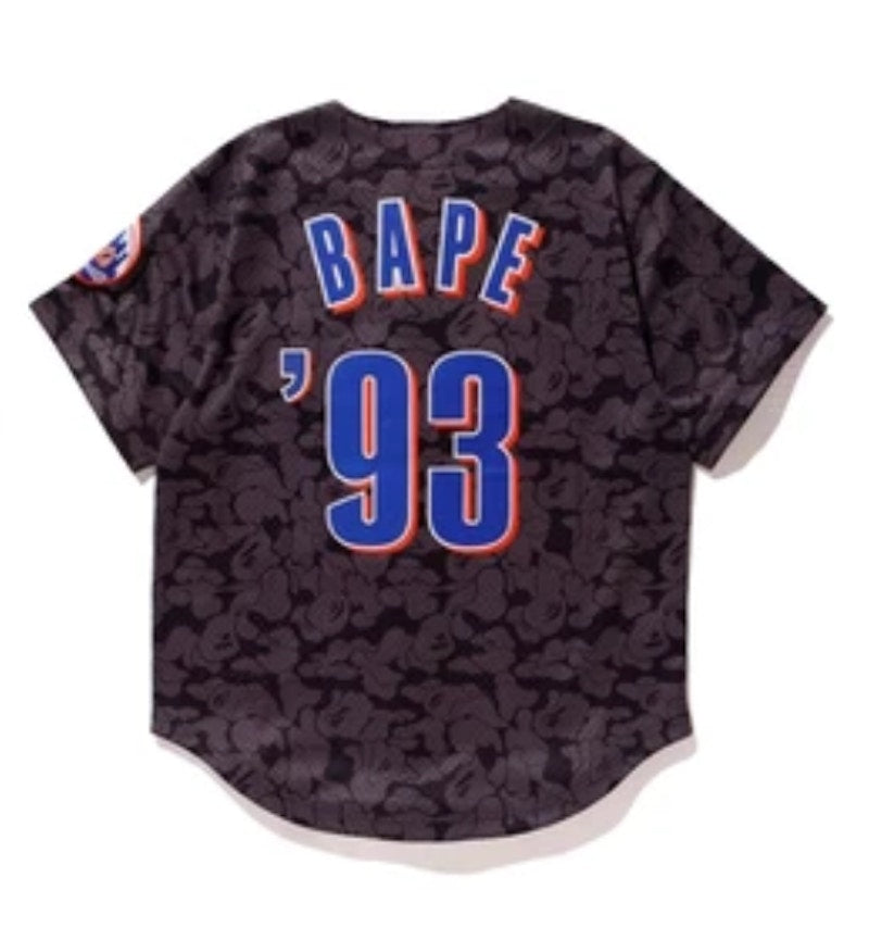 BAPE x Mitchell & Ness Mets Jersey Black