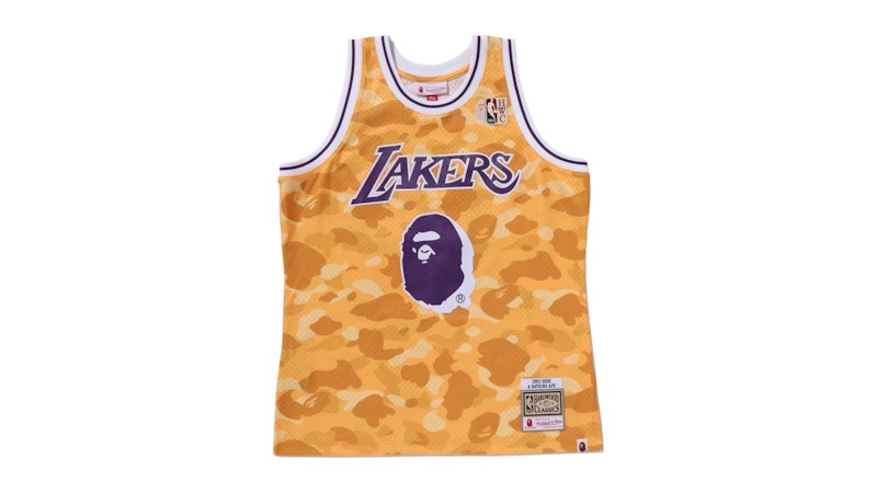 BAPE x Mitchell & Ness NBA Los Angeles Lakers Swingman Jersey Yellow