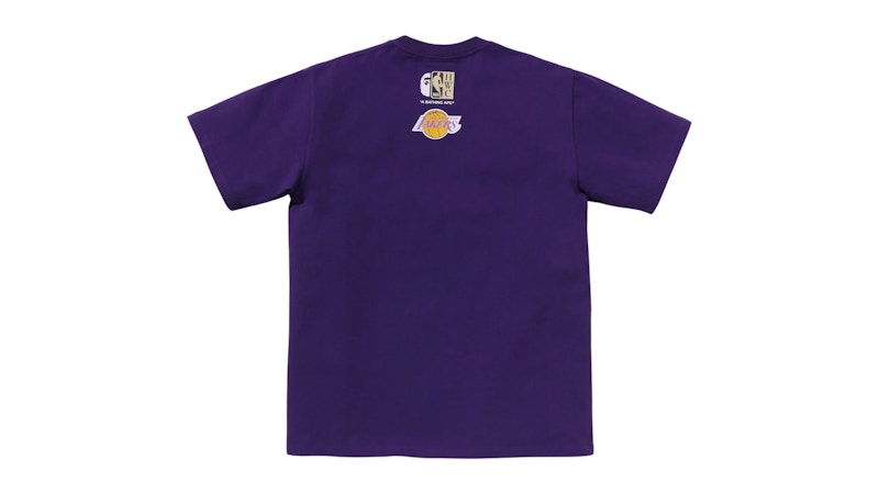 BAPE x Mitchell & Ness NBA Los Angeles Lakers Tee Purple