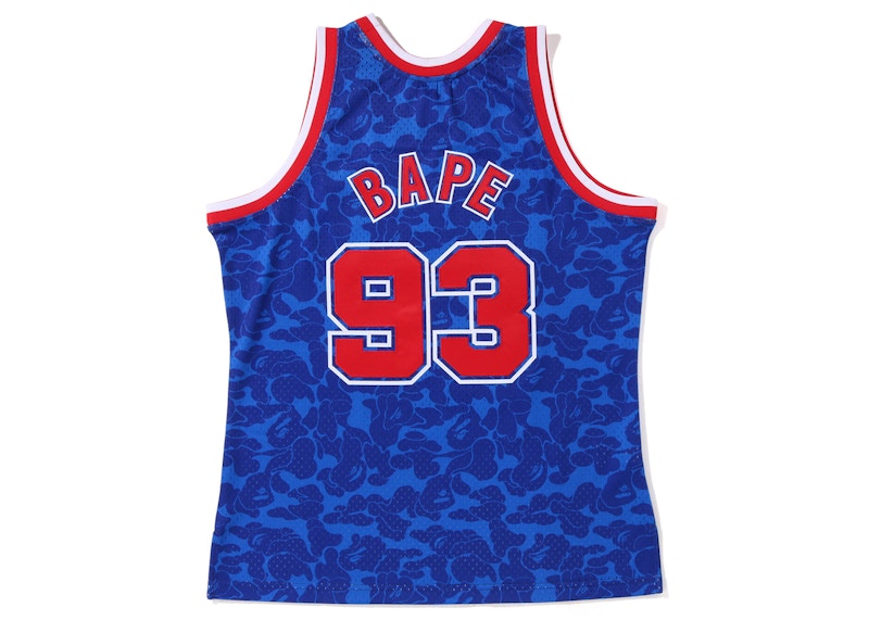 BAPE x Mitchell & Ness New Jersey Nets Jersey Blue