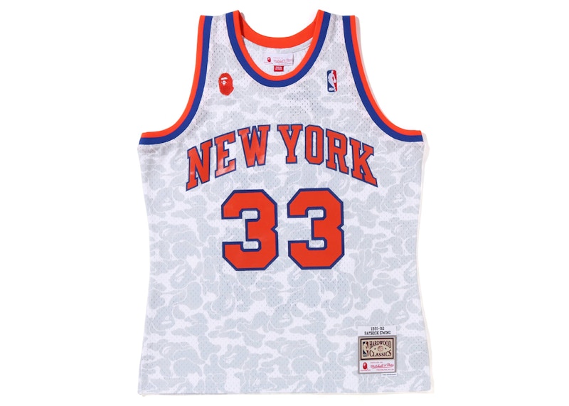 BAPE x Mitchell & Ness New York Knicks Ewing Jersey White