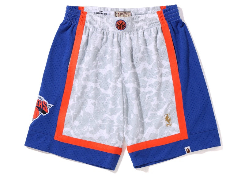 BAPE x Mitchell & Ness New York Knicks Shorts White