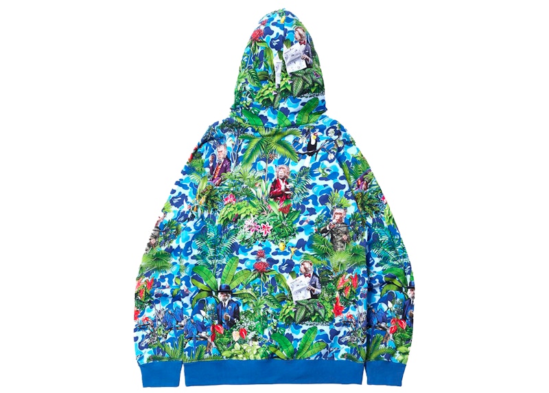BAPE x Monkey 47 Pullover Hoodie Blue