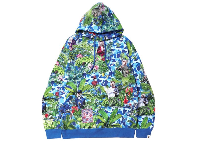 BAPE x Monkey 47 Pullover Hoodie Blue