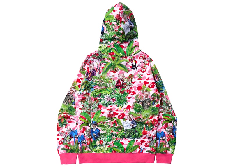 BAPE x Monkey 47 Pullover Hoodie Pink