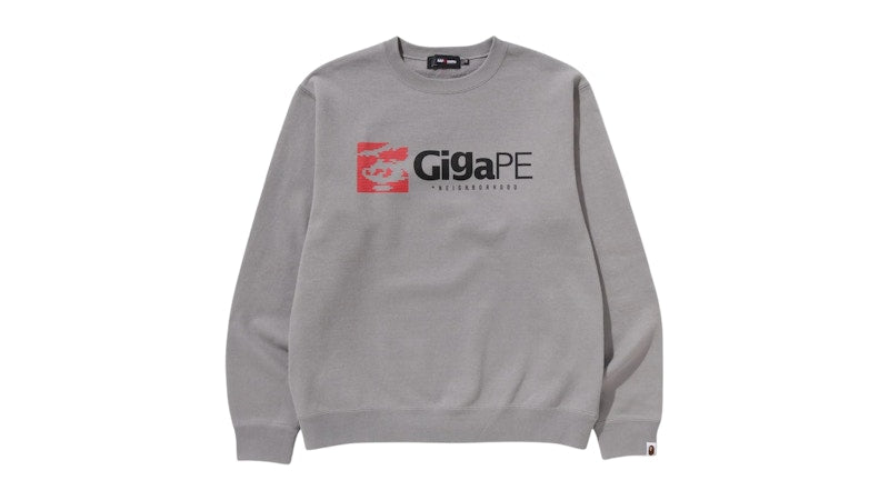 BAPE x NBHD Gigape Crewneck Gray