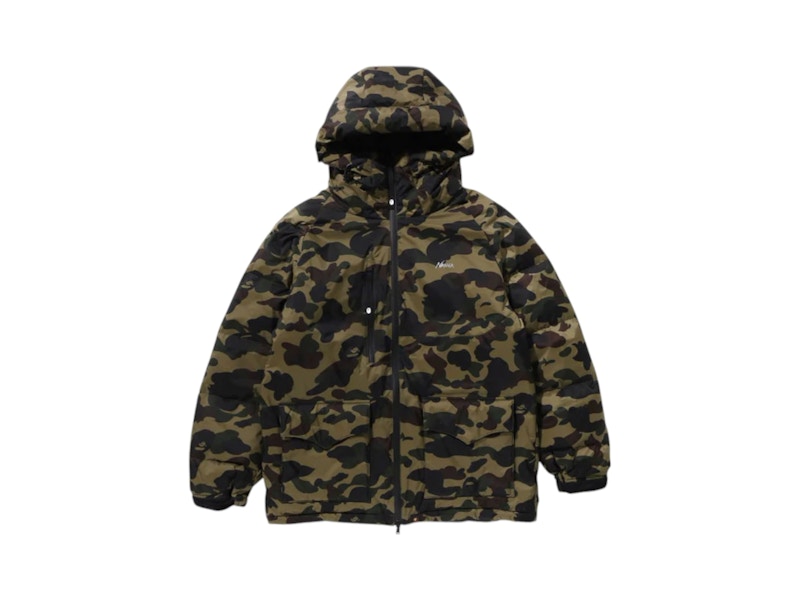 BAPE x Nanga 1st Camo Aurora Tex Down Jacket Green