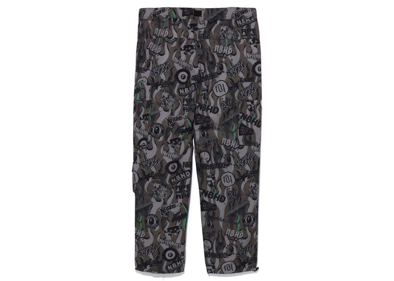 BAPE x Neighborhood Multi Pocket Track Pants Green