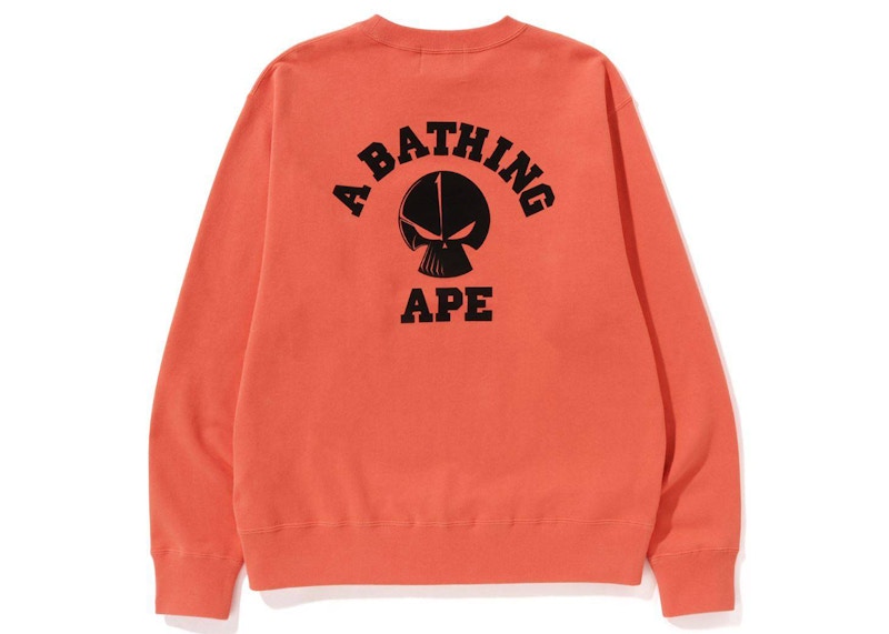 BAPE x Neighborhood Relaxed Fit Crewneck Sweatshirt Orange