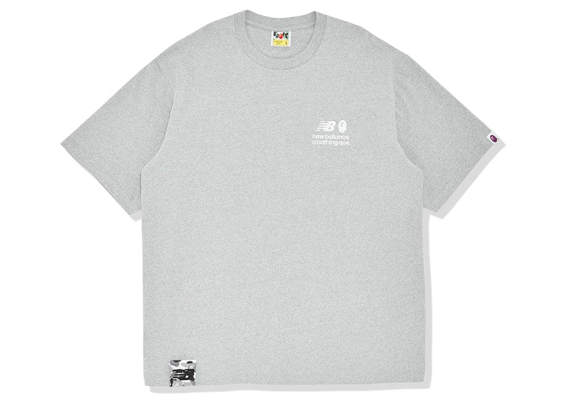BAPE x New Balance Ape Head Relaxed Fit Tee Grey