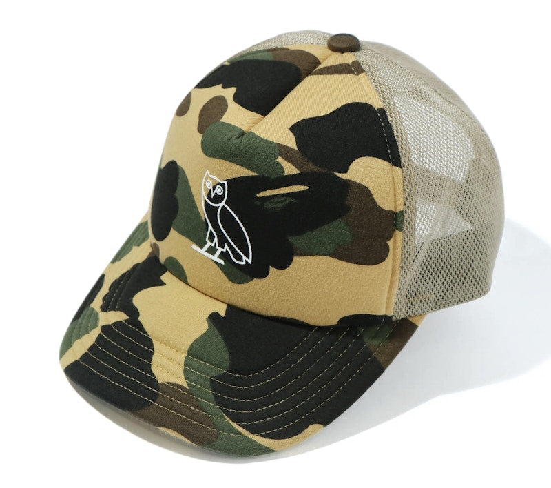 BAPE x OVO 1st Camo Mesh Cap Yellow