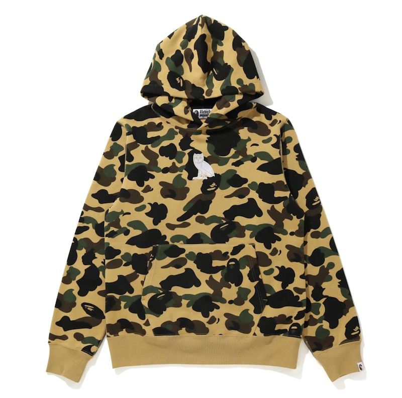 BAPE x OVO 1st Camo Pullover Hoodie Yellow