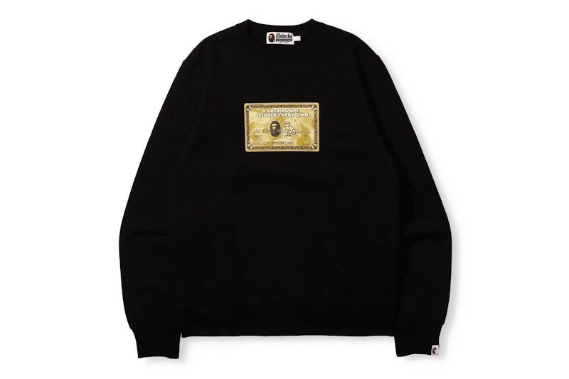 BAPE x OVO Card Crewneck Black