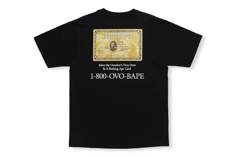 BAPE x OVO Card T-shirt Black