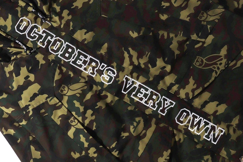 BAPE x OVO Woodland Camo Snowboard Jacket Green