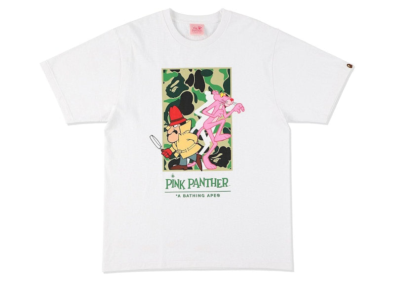 BAPE x Pink Panther ABC Camo Wall Tee White