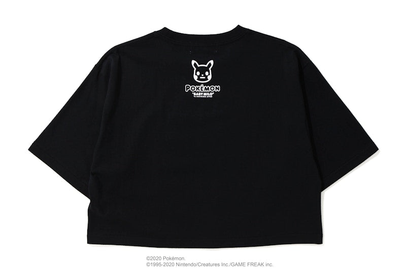 BAPE x Pokemon Ladies Starters Cropped Tee Black