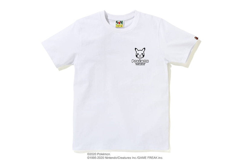 BAPE x Pokemon Ladies Pikachu Ape Head Tee #3 White