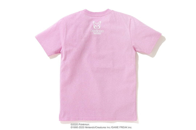 BAPE x Pokemon Ladies Jigglypuff & Eevee Tee #4 Pink