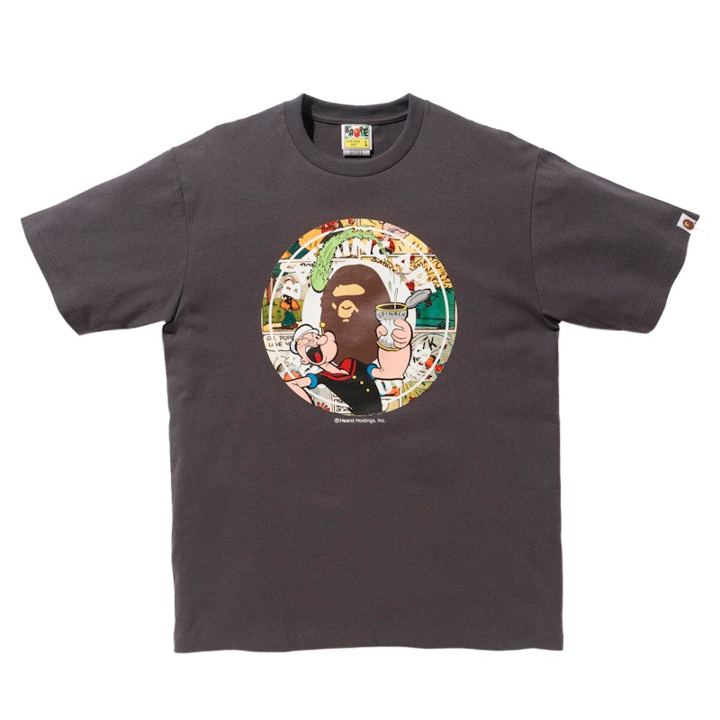BAPE x Popeye Comic BWS Tee Charcoal