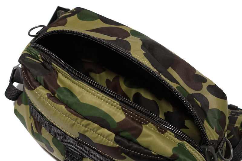 BAPE x Porter 1st Camo Waist Bag Green