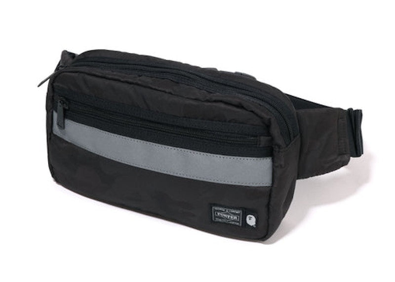BAPE x Porter Solid Camo Waist Bag Black