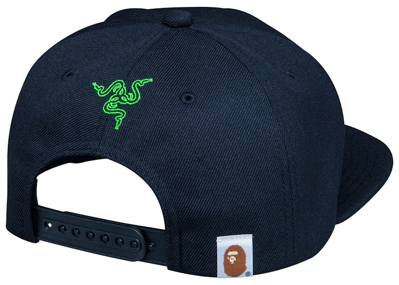BAPE x Razer Snapback Cap Black Green