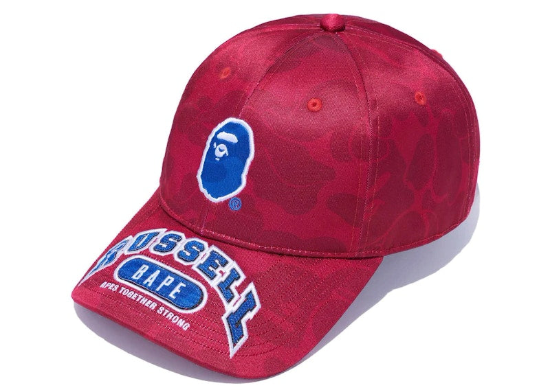 BAPE x Russell Cap Red