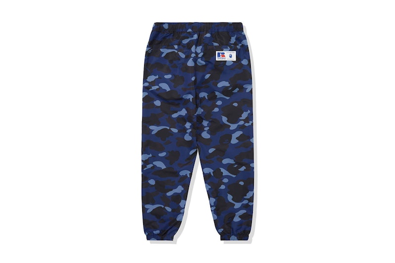 BAPE x Russell Color Camo Track Pants Blue