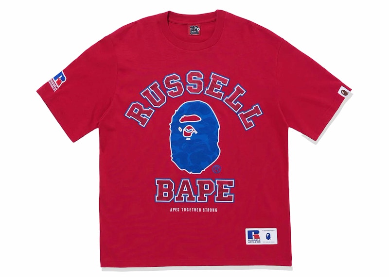 BAPE x Russell Tee Red