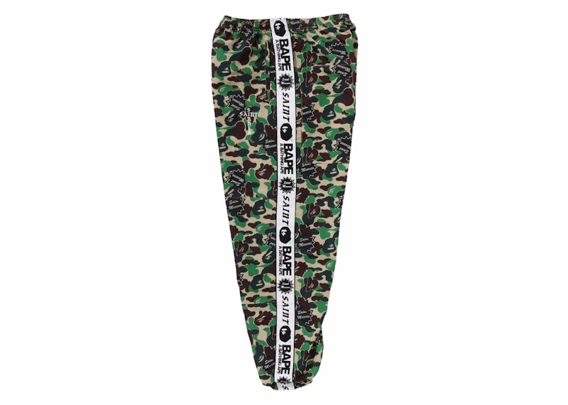 BAPE x Saint Mxxxxxx ABC Camo Track Pants Green