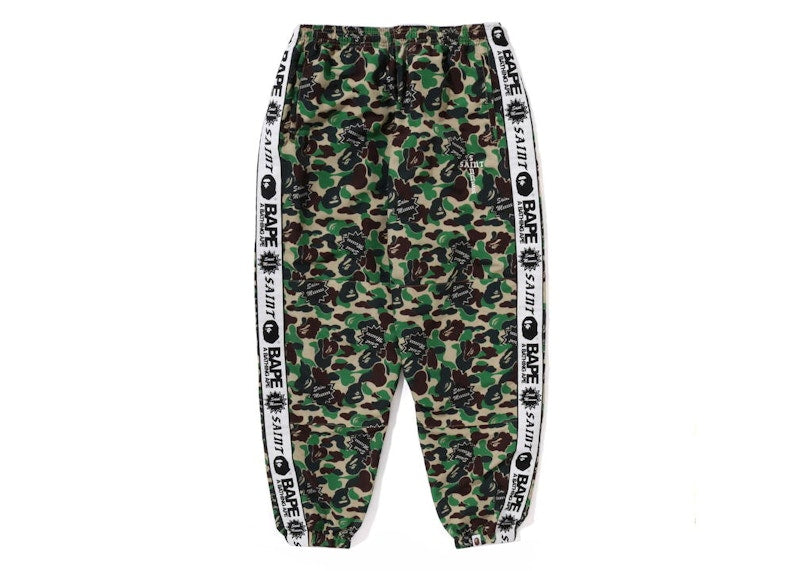 BAPE x Saint Mxxxxxx ABC Camo Track Pants Green