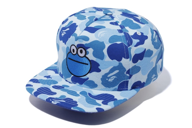 BAPE x Sesame Street ABC Camo Cookie Monster Snap Back Cap Blue