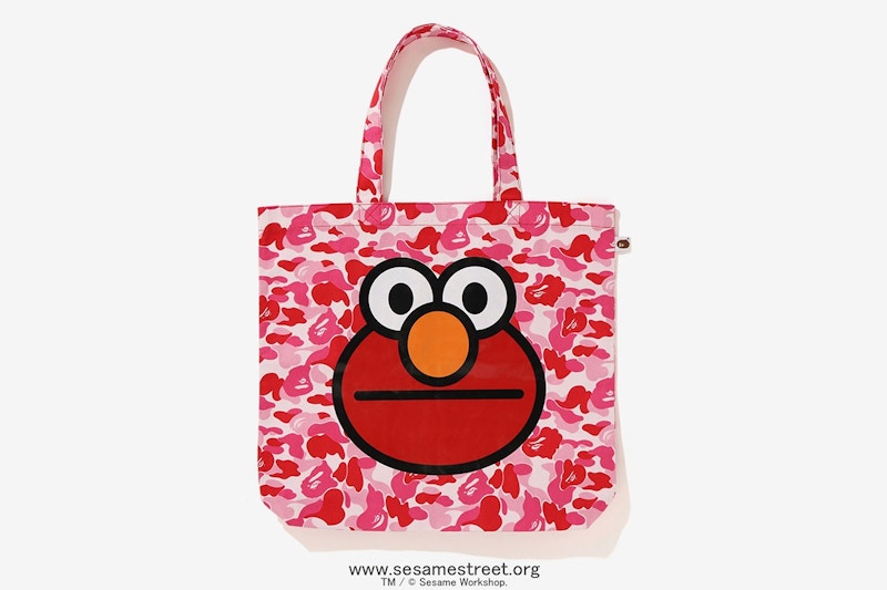 BAPE x Sesame Street ABC Camo Elmo Tote Pink