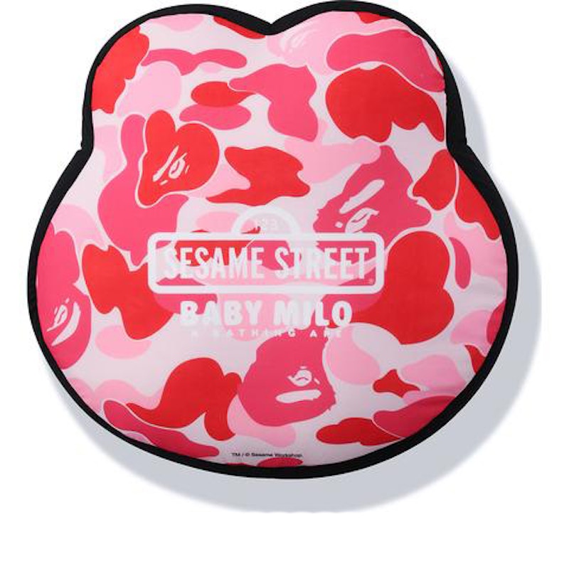 BAPE x Sesame Street Face Big Cushion Red