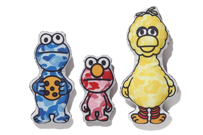 BAPE x Sesame Street Plush Toy Set Multi