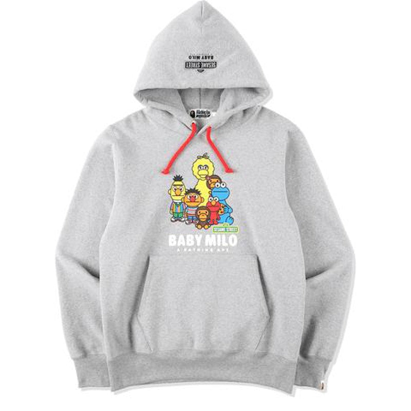 BAPE x Sesame Street Pullover Hoodie Gray