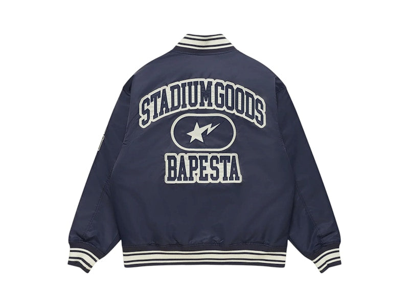 BAPE x Stadium Goods Varsity Jacket Navy