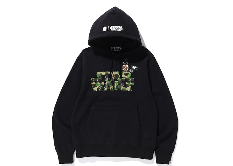 BAPE x Star Wars BB-8 & D-O Pullover Hoodie Black