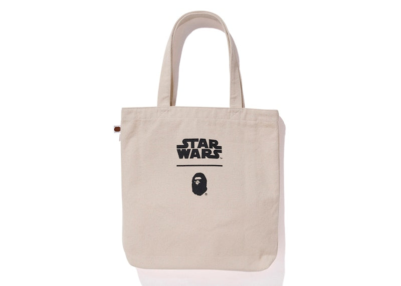 BAPE x Star Wars BB-8 & D-O Tote Bag Ivory