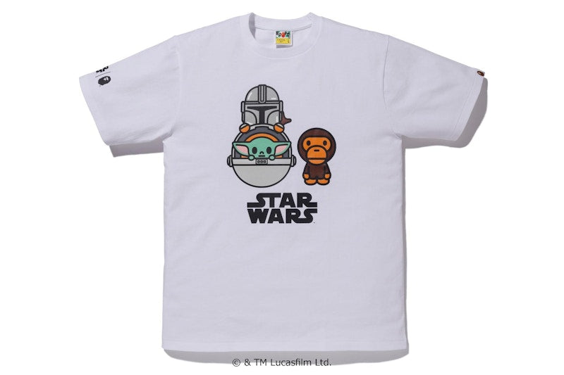 BAPE x Star Wars The Child Cargo Baby Milo Tee White