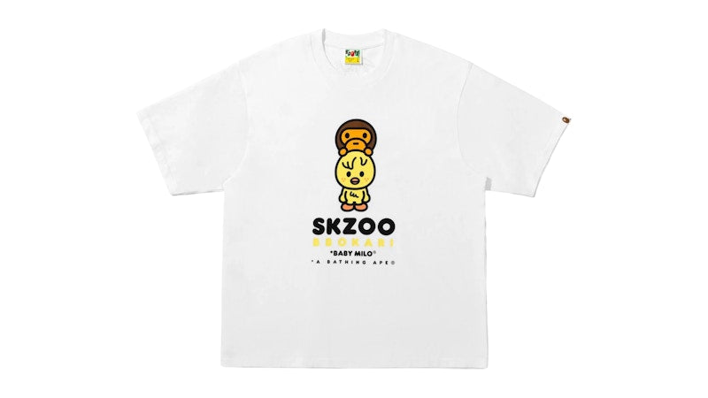 BAPE x Stray Kids Bbokari Baby Milo Tee White