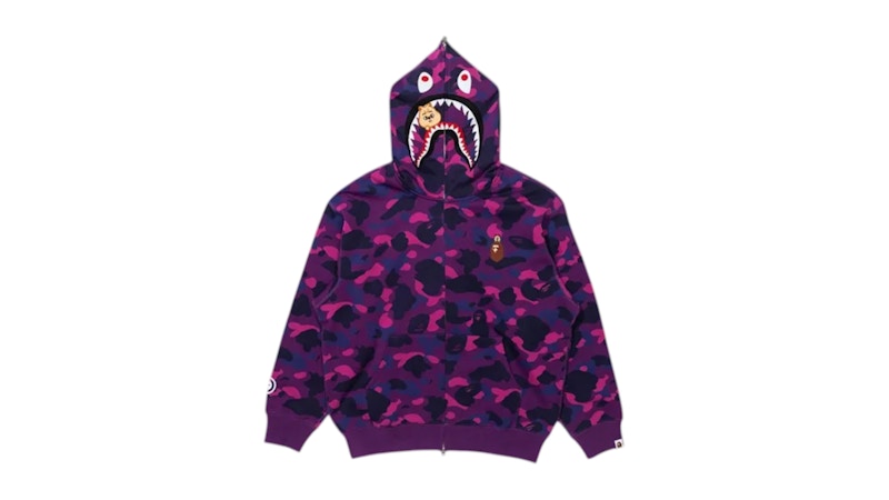 BAPE x Stray Kids Han Shark Full Zip Hoodie Purple
