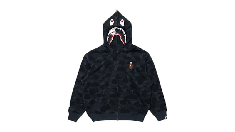 BAPE x Stray Kids Hyunjin Shark Full Zip Hoodie Black