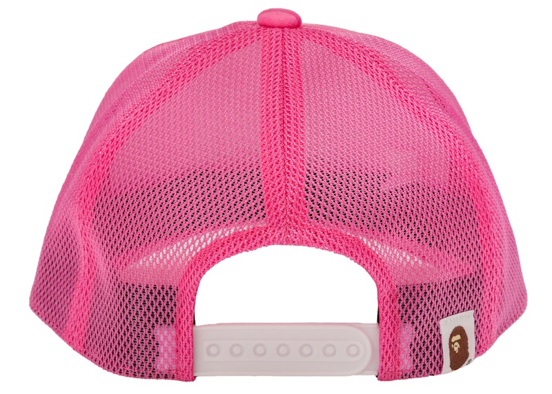 BAPE x Stussy Trucker Cap Pink