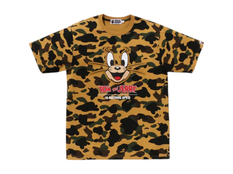 BAPE x Tom And Jerry 85th 1st Camo Tee Yellow
