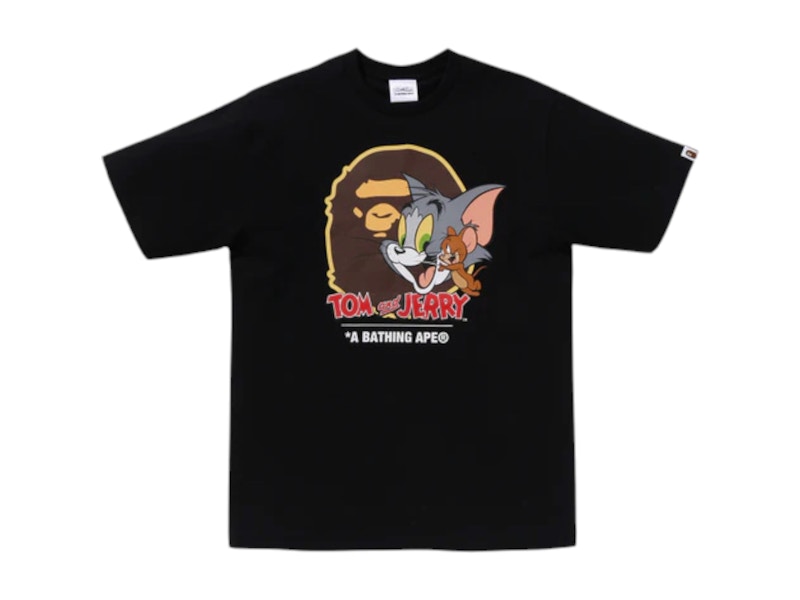 BAPE x Tom And Jerry 85th Ape Head I Tee Black