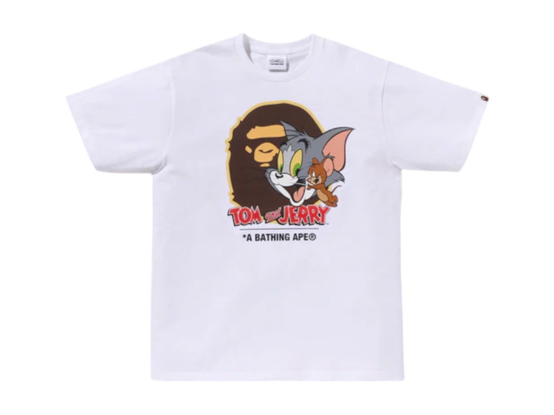 BAPE x Tom And Jerry 85th Ape Head I Tee White